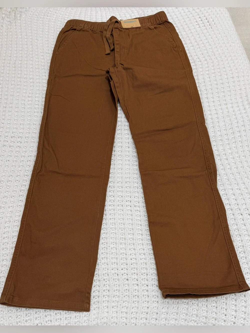 Thereabouts boys pull-on pants adjustable waist in pony brown size L.